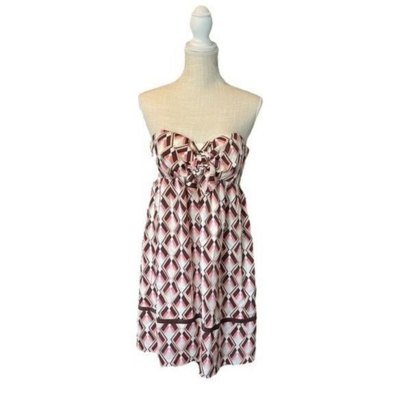 Shoshanna Dresses & Skirts - Shoshanna 100% Silk Strapless Knot Dress 4